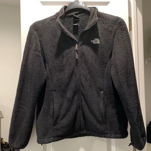 North face black fleece jacket women’s size large